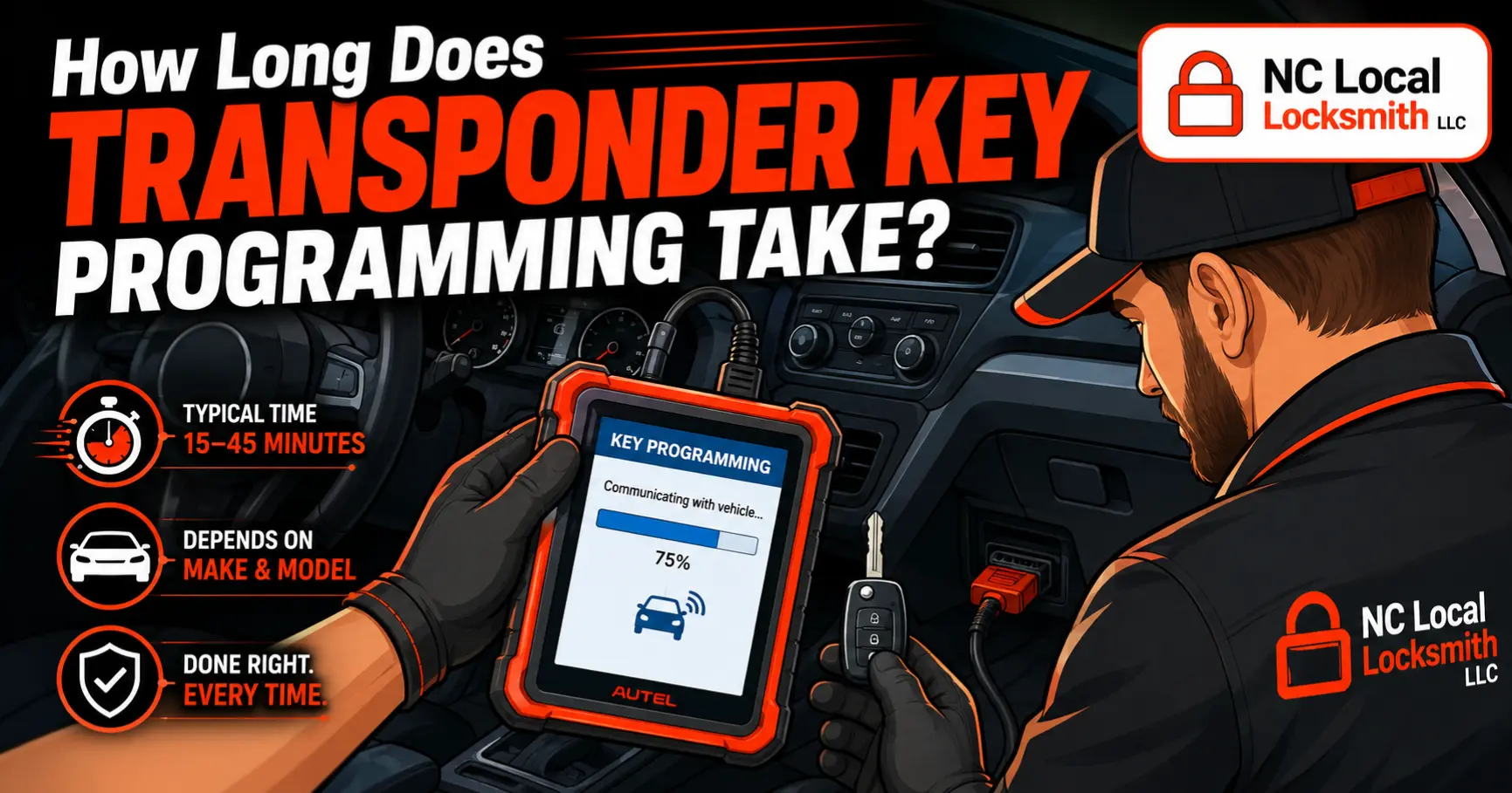 How Long Does Transponder Key Programming Take in NC?